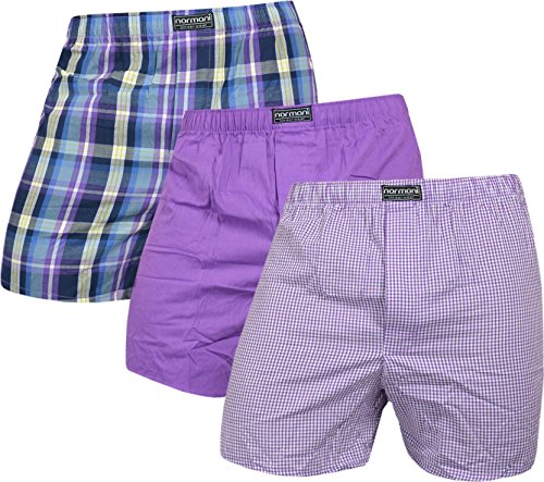 normani 3 x Herren Web Boxershorts aus Reiner Baumwolle Farbe Lila Größe XXL normani 3 x Herren Web Boxershorts aus Reiner Baumwolle Farbe Lila Größe XXL von normani