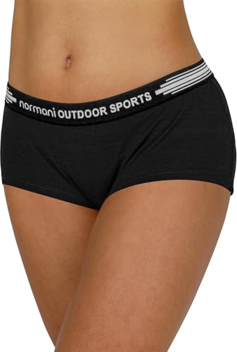 normani 3er Pack Damen Merino Boxershorts Hipster Sportunterwäsche Winter Woll Unterwäsche Hipkini aus 100% Merinowolle Farbe Schwarz Größe S von normani