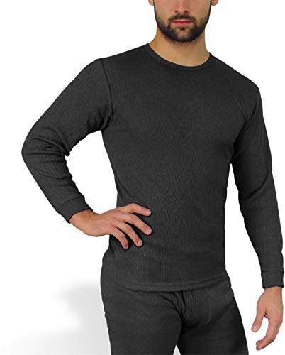 normani 3er Pack Thermohemd Herren-Thermounterwäsche - Thermo-Unterhemd auch in Übergrößen (XS - 4XL) Farbe Dunkelgrau Größe 8=L von normani