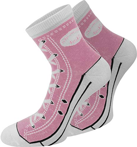 normani 4 Paar Baumwoll Socken - Lustige Strümpfe für Damen, Herren und Kinder im Schuh-Design Farbe Rosa Größe 43/46 normani 4 Paar Baumwoll Socken - Lustige Strümpfe für Damen, Herren und Kinder im Schuh-Design Farbe Rosa Größe 43/46 von normani