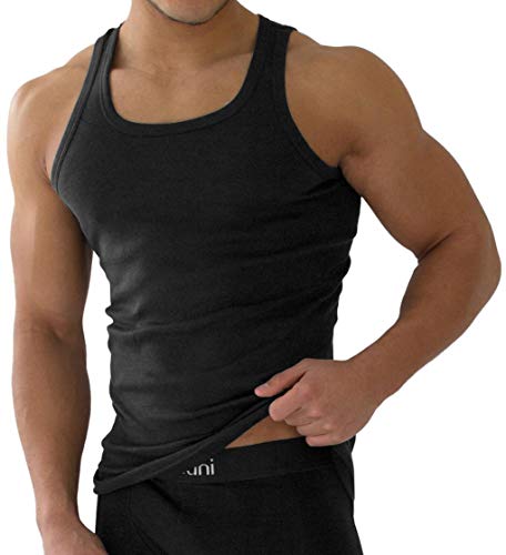 normani 4 x Classics Herren Tank Top Slimfit Rundhals 100% gekaemmte Baumwolle - HighestStandard - Einlaufvorbehandelt Größe 6=S normani 4 x Classics Herren Tank Top Slimfit Rundhals 100% gekaemmte Baumwolle - HighestStandard - Einlaufvorbehandelt Größe 6=S von normani
