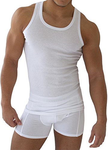 normani 5 x Herren Feinripp Unterhemd aus Reiner Baumwolle Größe 6=S von normani