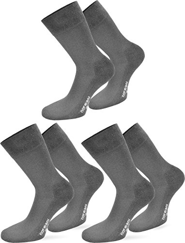 normani 6 Paar Komfortsocken aus Baumwolle mit Frotteesohle Farbe Anthrazit Größe 39/42 von normani