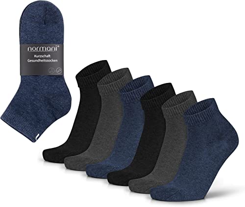 normani 6 Paar Kurzschaft-Socken Laufsocken Sportsocken aus pflegeleichter Baumwoll-Mischung mit Elasthan Farbe Blau/Anthrazit/Schwarz Größe 43-46 normani 6 Paar Kurzschaft-Socken Laufsocken Sportsocken aus pflegeleichter Baumwoll-Mischung mit Elasthan Farbe Blau/Anthrazit/Schwarz Größe 43-46 von normani
