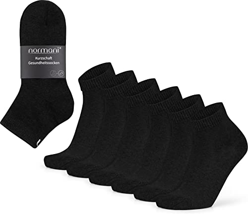 normani 6 Paar Kurzschaft-Socken Laufsocken Sportsocken aus pflegeleichter Baumwoll-Mischung mit Elasthan Farbe Schwarz Größe 39-42 normani 6 Paar Kurzschaft-Socken Laufsocken Sportsocken aus pflegeleichter Baumwoll-Mischung mit Elasthan Farbe Schwarz Größe 39-42 von normani