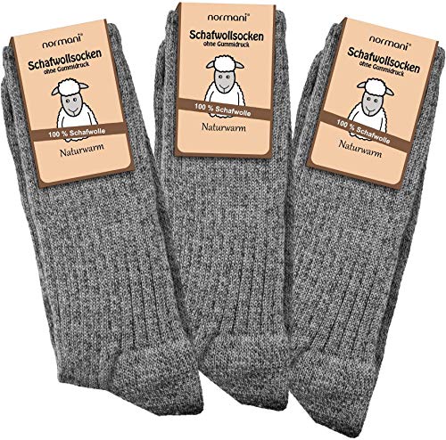 normani 6 Paar Schafwollsocken 100% Wolle für Damen und Herren - Wintersocken Wollsocken Norwegersocken Gr. 35-50 Farbe Grau Größe 47/50 normani 6 Paar Schafwollsocken 100% Wolle für Damen und Herren - Wintersocken Wollsocken Norwegersocken Gr. 35-50 Farbe Grau Größe 47/50 von normani