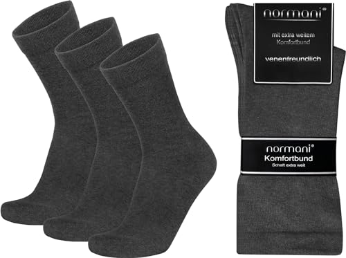 normani 6 Paar Spezial-Komfortsocken – Extraweite, atmungsaktive Socken für empfindliche Füße und Diabetiker, mit und ohne gepolsterter Fußsohle Farbe Anthrazit Größe 39-42 normani 6 Paar Spezial-Komfortsocken – Extraweite, atmungsaktive Socken für empfindliche Füße und Diabetiker, mit und ohne gepolsterter Fußsohle Farbe Anthrazit Größe 39-42 von normani