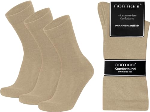 normani 6 Paar Spezial-Komfortsocken – Extraweite, atmungsaktive Socken für empfindliche Füße und Diabetiker, mit und ohne gepolsterter Fußsohle Farbe Beige Größe 43-46 normani 6 Paar Spezial-Komfortsocken – Extraweite, atmungsaktive Socken für empfindliche Füße und Diabetiker, mit und ohne gepolsterter Fußsohle Farbe Beige Größe 43-46 von normani
