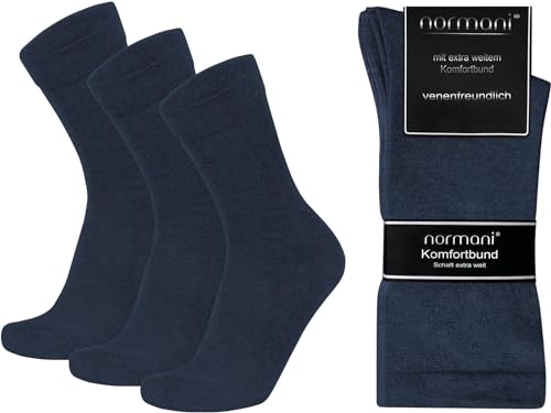 normani 6 Paar Spezial-Komfortsocken – Extraweite, atmungsaktive Socken für empfindliche Füße und Diabetiker, mit und ohne gepolsterter Fußsohle Farbe Marine Größe 43-46 normani 6 Paar Spezial-Komfortsocken – Extraweite, atmungsaktive Socken für empfindliche Füße und Diabetiker, mit und ohne gepolsterter Fußsohle Farbe Marine Größe 43-46 von normani