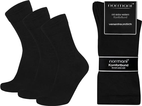 normani 6 Paar Spezial-Komfortsocken – Extraweite, atmungsaktive Socken für empfindliche Füße und Diabetiker, mit und ohne gepolsterter Fußsohle Farbe Schwarz Größe 39-42 normani 6 Paar Spezial-Komfortsocken – Extraweite, atmungsaktive Socken für empfindliche Füße und Diabetiker, mit und ohne gepolsterter Fußsohle Farbe Schwarz Größe 39-42 von normani