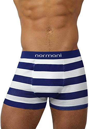 normani 6 x Boxer schwarz/Weiss/grau/blau Boxershorts Unterhose NEU 95% Baumwolle Farbe Navy Strype Größe L von normani