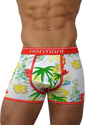 normani 6 x Boxer schwarz/Weiss/grau/blau Boxershorts Unterhose NEU 95% Baumwolle Farbe Hawaiian Größe M von normani