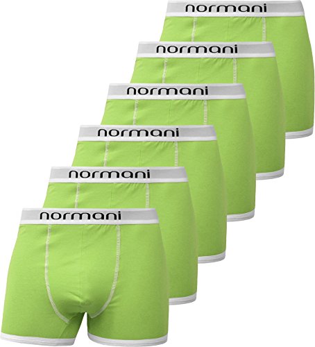 normani 6 x Herren Style Boxershorts aus Baumwolle mit Elasthan im 6er Pack Farbe Retro Grün Größe XXL von normani