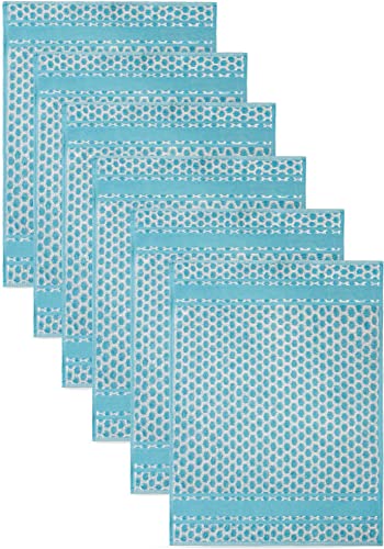 normani 6er Set Frottee Baumwoll Geschirrtücher Küchentücher Geschirrhandtücher aus 100% saugstarker Baumwolle 50x70 cm Farbe Blau von normani
