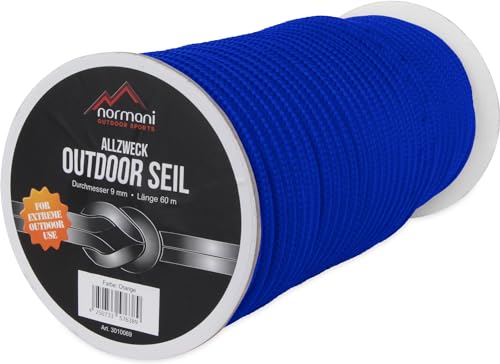 normani Allzweck-Outdoor-Seil, 9 mm x 60 Meter Farbe Blau normani Allzweck-Outdoor-Seil, 9 mm x 60 Meter Farbe Blau von normani