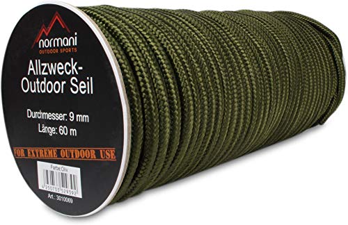 normani Allzweck-Outdoor-Seil, 9 mm x 60 Meter Farbe Oliv normani Allzweck-Outdoor-Seil, 9 mm x 60 Meter Farbe Oliv von normani