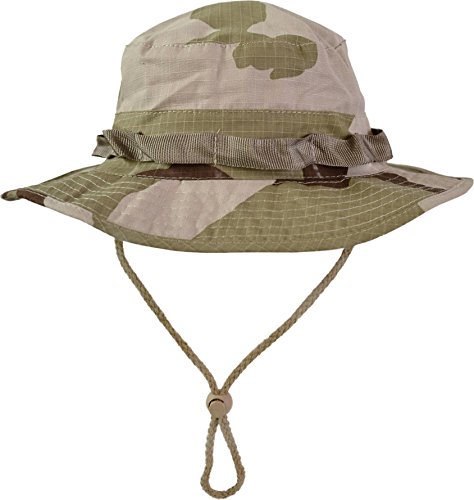 normani Australian Outdoor Hut Boonie Hat in vielen Farben und Grössen Farbe 3-Color Desert Größe M von normani