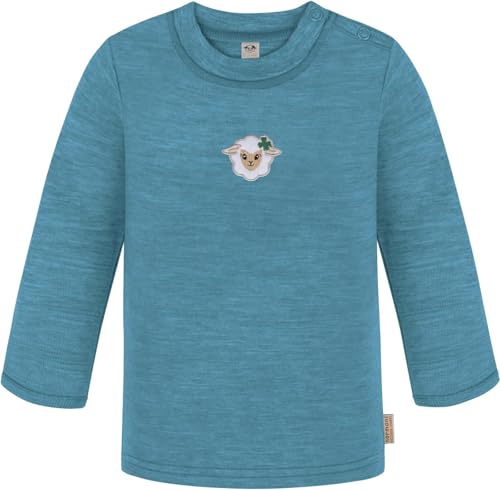 normani Baby Merino Pullover Winter Langarm-Shirt Warmer Wollpullover Sweatshirt Jumper Strickpullover mit Knopf für Junge und Mädchen Farbe Blau Größe 86/92 normani Baby Merino Pullover Winter Langarm-Shirt Warmer Wollpullover Sweatshirt Jumper Strickpullover mit Knopf für Junge und Mädchen Farbe Blau Größe 86/92 von normani