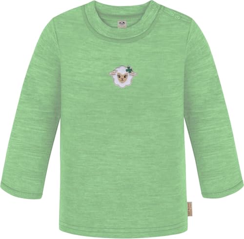 normani Baby Merino Pullover Winter Langarm-Shirt Warmer Wollpullover Sweatshirt Jumper Strickpullover mit Knopf für Junge und Mädchen Farbe Grün Größe 86/92 normani Baby Merino Pullover Winter Langarm-Shirt Warmer Wollpullover Sweatshirt Jumper Strickpullover mit Knopf für Junge und Mädchen Farbe Grün Größe 86/92 von normani