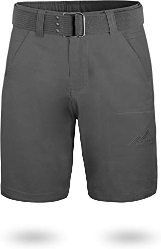 normani Chino Shorts Sommer Bermuda mit Gürtel für Herren aus 100% Bio-Baumwolle - Regular Fit Farbe Anthrazit Größe XXL normani Chino Shorts Sommer Bermuda mit Gürtel für Herren aus 100% Bio-Baumwolle - Regular Fit Farbe Anthrazit Größe XXL von normani