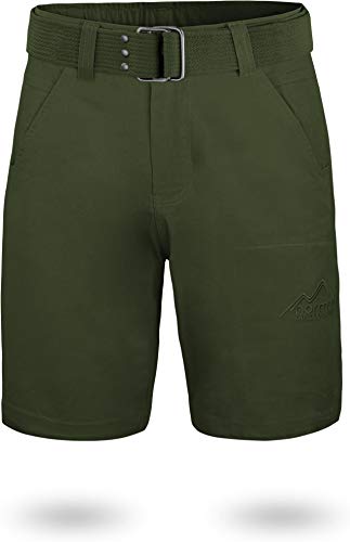 normani Chino Shorts Sommer Bermuda mit Gürtel für Herren aus 100% Bio-Baumwolle - Regular Fit Farbe Oliv Größe 3XL normani Chino Shorts Sommer Bermuda mit Gürtel für Herren aus 100% Bio-Baumwolle - Regular Fit Farbe Oliv Größe 3XL von normani