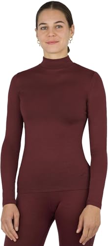 normani Damen Merino Pullover mit Stehkragen Rollkragenpullover aus Merinowolle - Winter Feinstrickpullover Wollpullover Langarmpullover mit Kragen - 100% Bio-Merinowolle Farbe Rot Größe L normani Damen Merino Pullover mit Stehkragen Rollkragenpullover aus Merinowolle - Winter Feinstrickpullover Wollpullover Langarmpullover mit Kragen - 100% Bio-Merinowolle Farbe Rot Größe L von normani