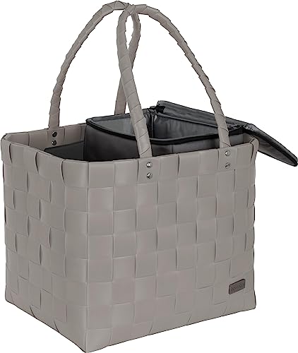 normani Einkaufskorb Einkaufstasche mit Flechtkorb 20 Liter Volumen - Picknicktasche Tasche mit Kühlfunktion Farbe Taupe Größe Große Kühltasche normani Einkaufskorb Einkaufstasche mit Flechtkorb 20 Liter Volumen - Picknicktasche Tasche mit Kühlfunktion Farbe Taupe Größe Große Kühltasche von normani