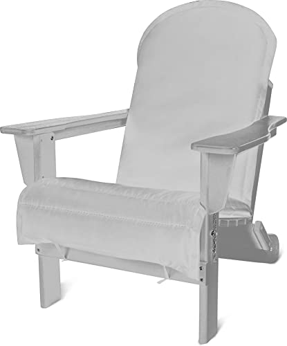 normani Faltbarer Adriondack Gartenstuhl aus recyceltem Material - Gartensessel mit passender Auflage - Klappbarer Outdoor Stuhl Farbe Weiß von normani