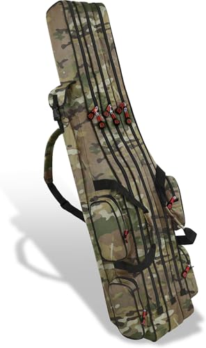 normani Fishing Sports Rutentasche Anglertasche 160 cm Länge mit 3 Kammern bis 6 Ruten für Angelruten, Kescher und Rutenhalter Farbe Tactical Camo Größe 1,60 m normani Fishing Sports Rutentasche Anglertasche 160 cm Länge mit 3 Kammern bis 6 Ruten für Angelruten, Kescher und Rutenhalter Farbe Tactical Camo Größe 1,60 m von normani