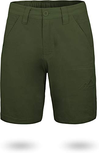 normani Herren Chino Bermuda Shorts Sommerhose, Kurze Hose - Sweatshorts mit Invisible Zipper aus Bio-Baumwolle (S-5XL) Farbe Oliv Größe XXL von normani