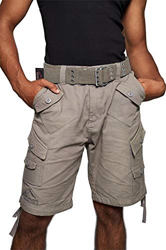 normani Herren Sommer-Shorts Bermuda Sommerhose Kurze-Hose Freizeithose Vintage-Short mit Gürtel bis 5XL - 100% nachhaltige Bio-Baumwolle Farbe Khaki Größe M normani Herren Sommer-Shorts Bermuda Sommerhose Kurze-Hose Freizeithose Vintage-Short mit Gürtel bis 5XL - 100% nachhaltige Bio-Baumwolle Farbe Khaki Größe M von normani