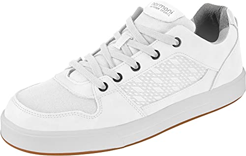 normani Herren Sommerschuhe Sommer Sneaker Low-Top Outdoor Sneaker Leichte Freizeitsneaker Atmungsaktive Halbsneaker Halbschuhe Sportschuhe Farbe Weiß Größe 44 von normani