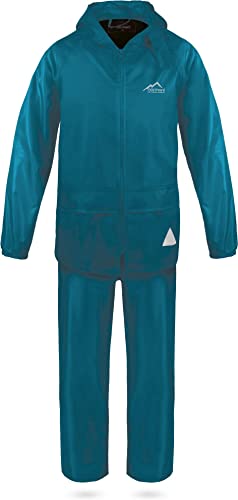 normani Kinder Kids Regenanzug aus Regenjacke mit Kapuze und Regenhose - 100% Wasserdicht + Winddicht absoluter Wetterschutz Farbe Blau Größe XS/110-116 normani Kinder Kids Regenanzug aus Regenjacke mit Kapuze und Regenhose - 100% Wasserdicht + Winddicht absoluter Wetterschutz Farbe Blau Größe XS/110-116 von normani
