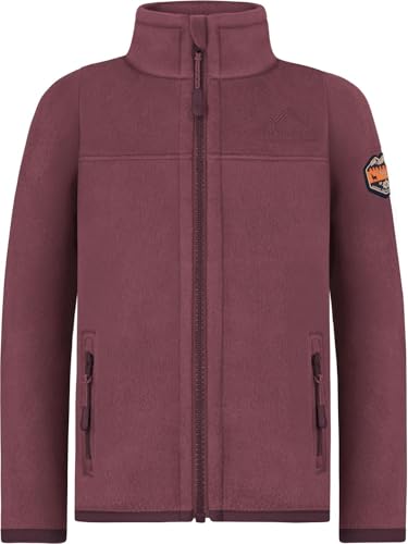 normani Kinder Kleinkind Fleecejacke Unisex Freizeitjacke Sherpajacke warme Outdoorjacke Übergangsjacke Strickjacke für Junge und Mädchen Farbe Rot Größe 122-128 von normani