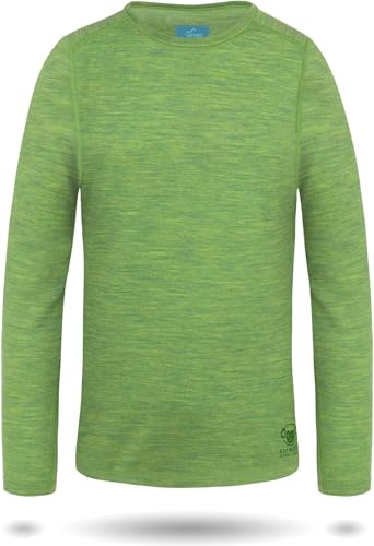 normani Kinder Merino Langarm Shirt Ski-Unterhemd Thermounterwäsche Funktionsshirt aus 100% Bio-Merinowolle für Junge und Mädchen Farbe Grün Größe 146-152 normani Kinder Merino Langarm Shirt Ski-Unterhemd Thermounterwäsche Funktionsshirt aus 100% Bio-Merinowolle für Junge und Mädchen Farbe Grün Größe 146-152 von normani