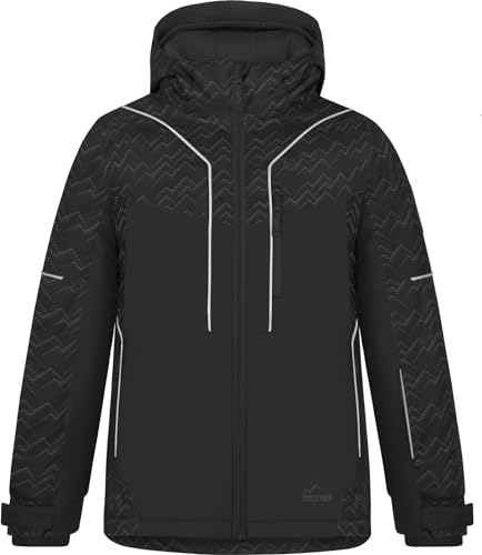 normani Kinder Winterjacke wasserdichte Skijacke mit Abnehmbarer Kapuze Thermojacke Funktionsjacke für Junge und Mädchen Farbe Schwarz Größe 146-152 normani Kinder Winterjacke wasserdichte Skijacke mit Abnehmbarer Kapuze Thermojacke Funktionsjacke für Junge und Mädchen Farbe Schwarz Größe 146-152 von normani