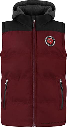 normani Kinder Winterweste Steppweste Übergangsweste für Jungen und Mädchen Kapuzenweste Ärmellos aus recyceltem Polyester Farbe Rot Größe 146-152 normani Kinder Winterweste Steppweste Übergangsweste für Jungen und Mädchen Kapuzenweste Ärmellos aus recyceltem Polyester Farbe Rot Größe 146-152 von normani