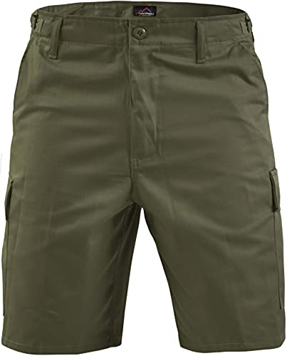 normani Kurze Bermuda Shorts US Army Ranger Feldhose Arbeitshose S - XXXL Farbe Olive Größe S von normani