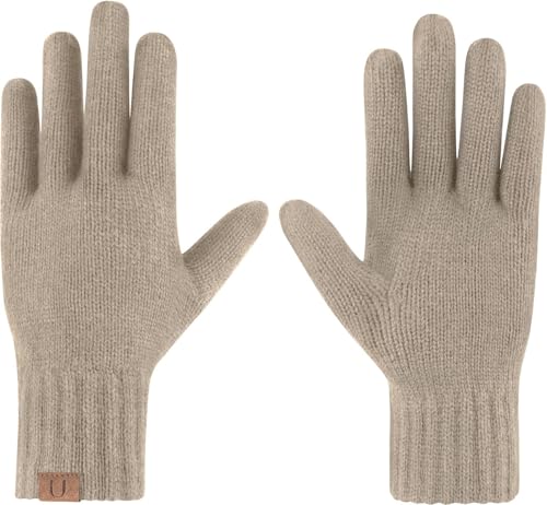 normani Merino Winterhandschuhe Thermohandschuhe Warme Strickhandschuhe mit Fleecefutter für Herren und Damen One Size Farbe Beige normani Merino Winterhandschuhe Thermohandschuhe Warme Strickhandschuhe mit Fleecefutter für Herren und Damen One Size Farbe Beige von normani