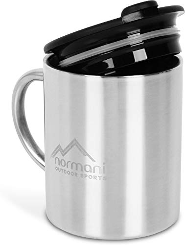normani Outdoor Camping Edelstahltasse mit Trinkdeckel 250 ml - Doppelwandig und Rostfrei normani Outdoor Camping Edelstahltasse mit Trinkdeckel 250 ml - Doppelwandig und Rostfrei von normani