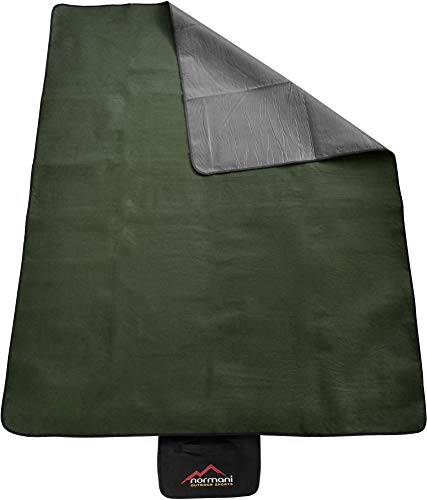 normani Outdoor Campingdecke Fleece mit Tragegriff wasserdicht isoliert Farbe Oliv von normani