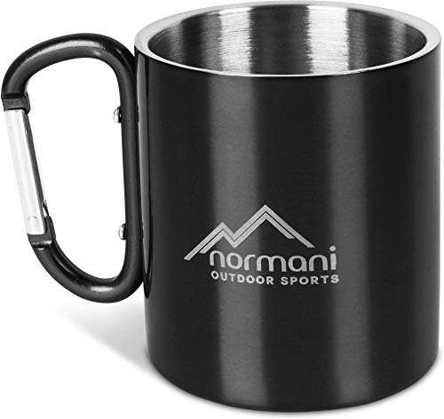 normani Outdoor Karabinertasse doppelwandiger Thermobecher 330 ml Farbe Schwarz normani Outdoor Karabinertasse doppelwandiger Thermobecher 330 ml Farbe Schwarz von normani
