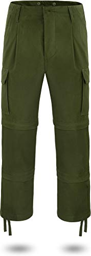 normani Outdoor Sports 3-in-1 Zip-Off Outdoor Hose/Short Moleskinhose nach TL mit Reißverschluss abtrennbare Hosenbeine - Shorts oder 3/4 Farbe Oliv Größe 3XL von normani