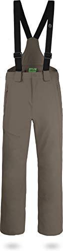 normani Outdoor Sports Herren Winter Softshellhose gefüttert mit abnehmbaren Hosenträgern und 4-Wege-Funktionsstretch (S-4XL) Farbe Stone Größe XL/54 von normani