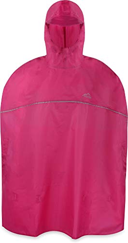 normani Outdoor Sports Kinder Regenponcho für Jungen und Mädchen mit Kapuze und 3M™ Scotchlite™ Reflektoren Farbe Rose von normani