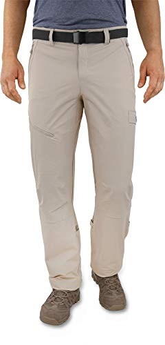 normani Outdoor Sports Softshellhose - Wasserabweisende Tourenhose aus 4-Wege-Stretch Funktionshose für Herren (auch in Übergröße) Farbe Beige Größe S/48 von normani