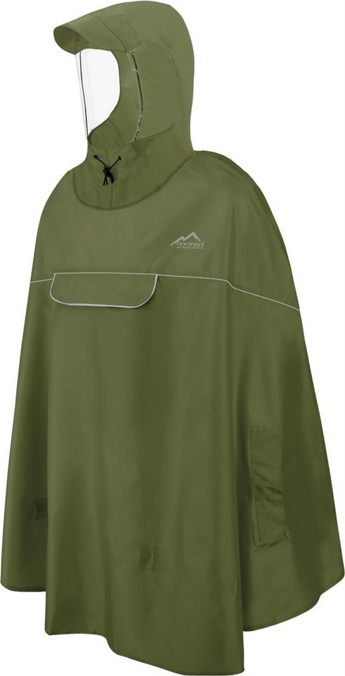 normani Regenponcho Regenponcho Sohra Wasserdichter Fahrradponcho mit Kapuze - Wassersäule: 12.000 mm normani Regenponcho Regenponcho Sohra Wasserdichter Fahrradponcho mit Kapuze - Wassersäule: 12.000 mm von normani