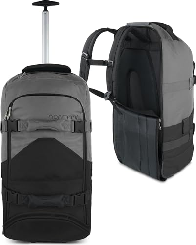 normani Reisetasche Trolley mit Rucksackfunktion 90 Liter - Backpacker mit Frontloader praktischer Reisetrolley und Rucksack in Einem mit 7 Fächern Farbe Schwarz/Grau normani Reisetasche Trolley mit Rucksackfunktion 90 Liter - Backpacker mit Frontloader praktischer Reisetrolley und Rucksack in Einem mit 7 Fächern Farbe Schwarz/Grau von normani