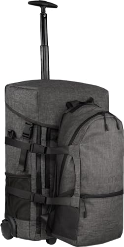 normani Reisetasche mit zusätzlichem Rucksack - Trolley und Rucksack in Einem - 37 L Reisetrolley + 8 L Tagesrucksack - Backpacker Handgepäck-maße 50x37x20 cm Farbe Anthrazit normani Reisetasche mit zusätzlichem Rucksack - Trolley und Rucksack in Einem - 37 L Reisetrolley + 8 L Tagesrucksack - Backpacker Handgepäck-maße 50x37x20 cm Farbe Anthrazit von normani