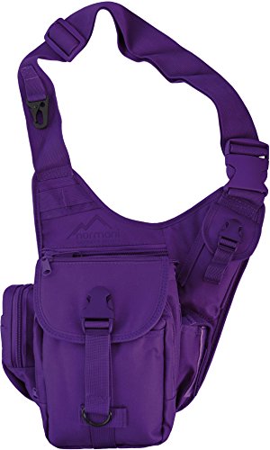 normani Schultertasche, Multifunktions Umhängetasche für Damen und Herren Military Tactical Rucksack Brusttasche Sling Bag für Radfahren Wandern Camping Freizeit Uni Schule Farbe Violett von normani